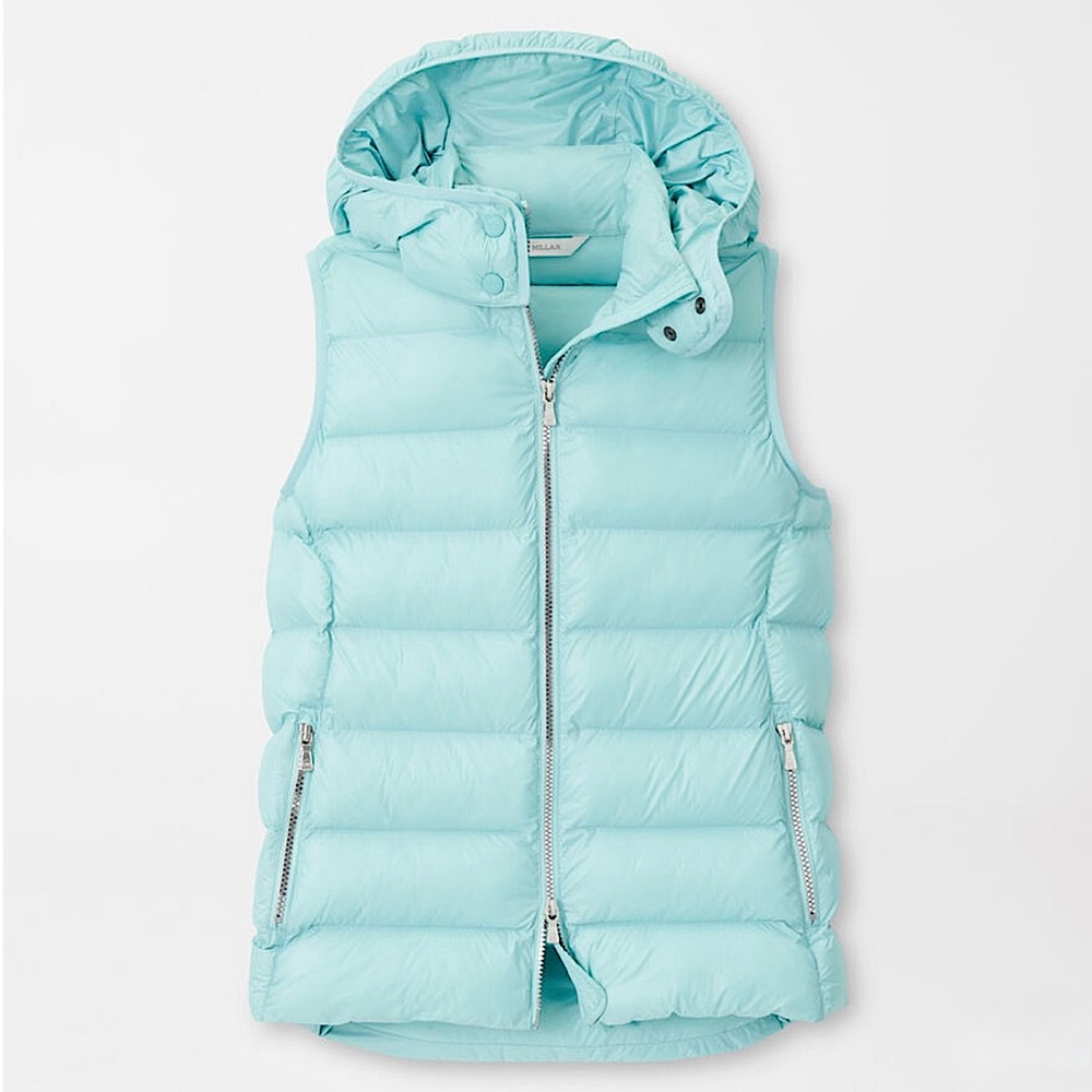 New! ⛳️🏌️‍♀️✨Peter Millar Golf Chiron Hooded Vest Cirrus Blue Size M